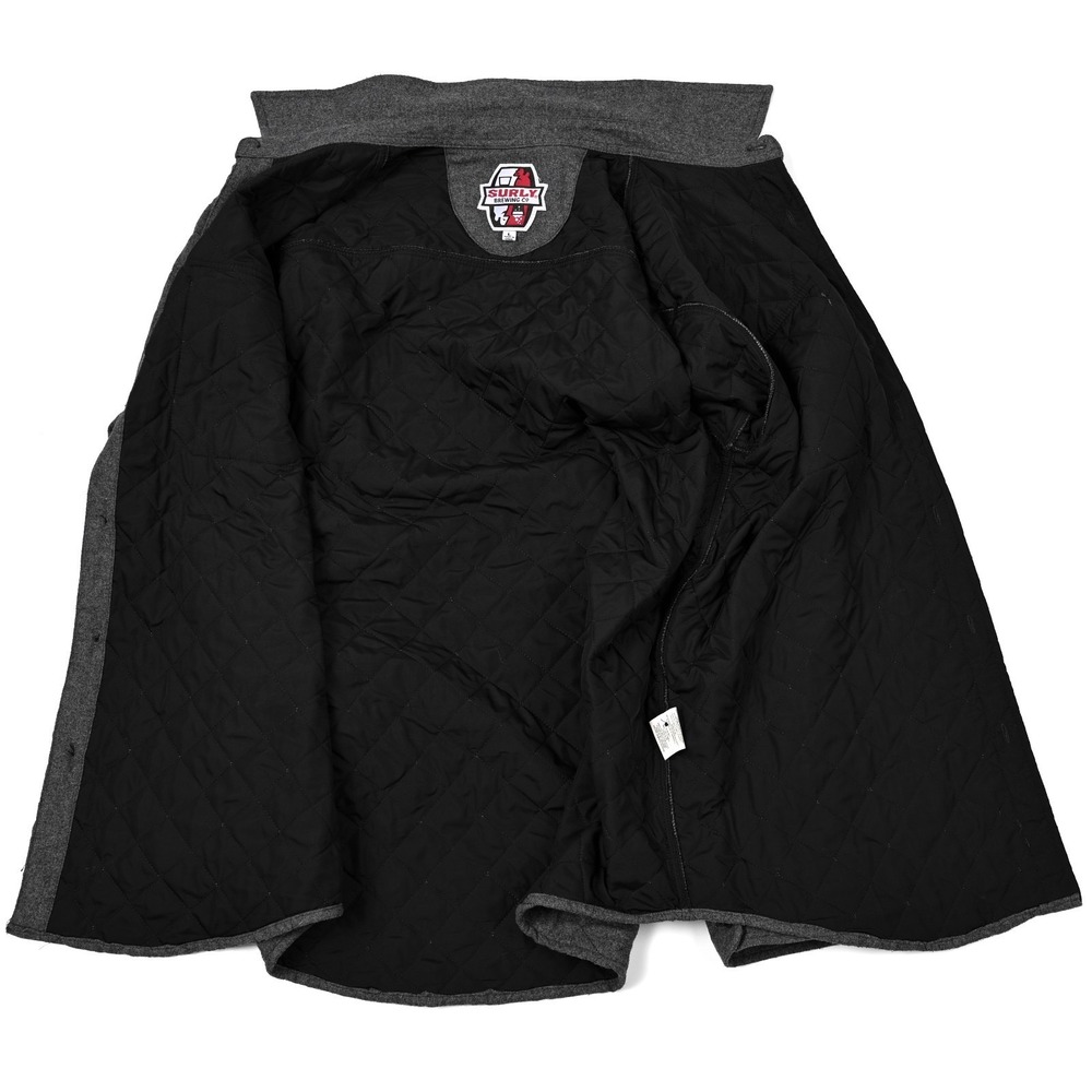 Surly Brewing Shirt Mens Large Shacket Quilted Lined Wool Blend‎ Beer Work L/S - Picture 8 of 10